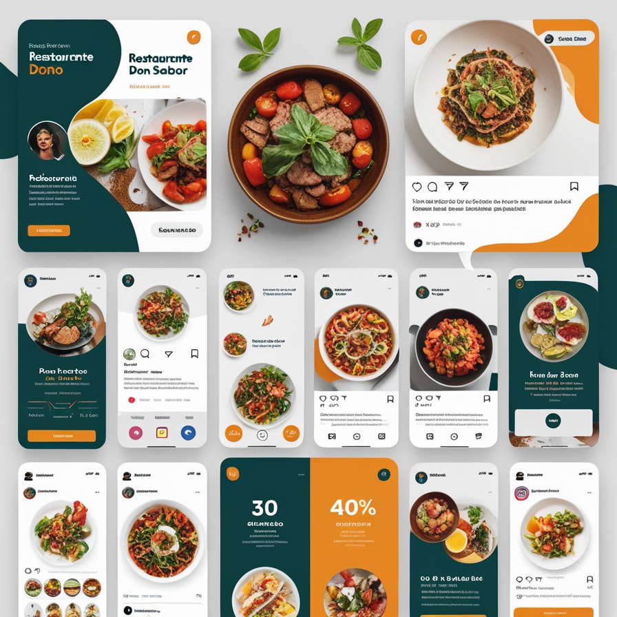 Diseño gráfico y sesión fotográfica para Don Sabor por OndasTec